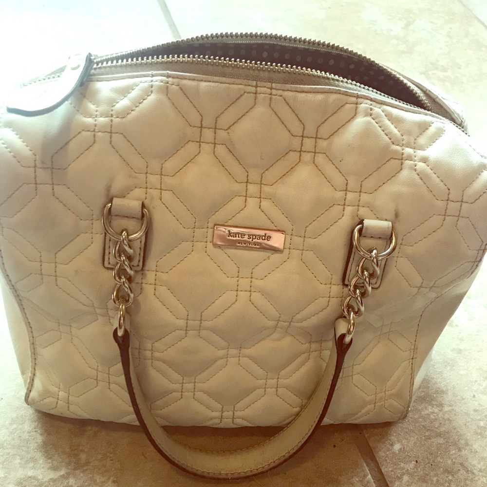 White cushion Kate Spade purse